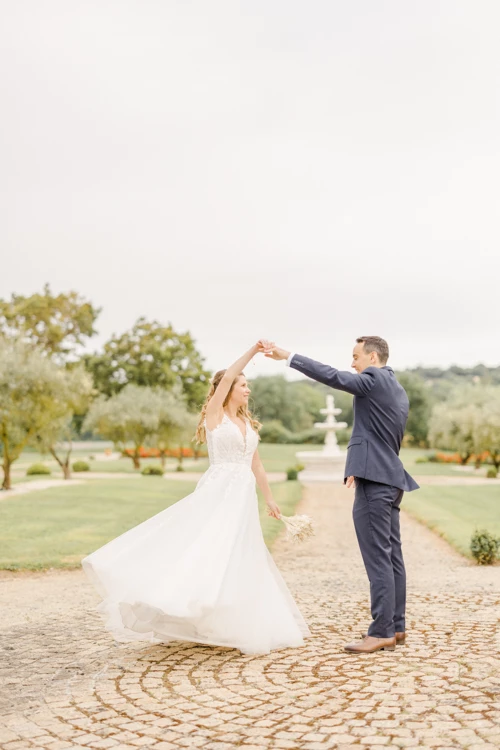 robe événement bonheur beige gris